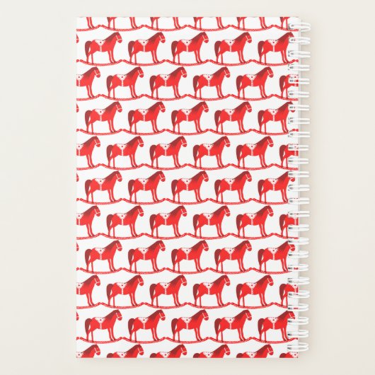 Scandinavisch Kerst Rocking Horse Custom Planner (Achterkant)
