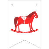 Scandinavisch Kerst Rocking Horse Custom Vlaggetjes (Eerste vlag)