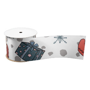 Scandinavisch Kerst Satijnen Lint – Premium