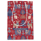 Scandinavisch kerstbos, gepersonaliseerd medium cadeauzakje (Voorkant)