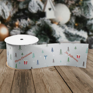 Scandinavisch kerstbos lint