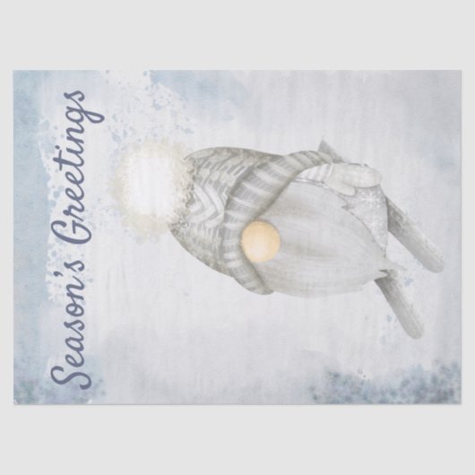 Scandinavisch kerstfeestdag feestelijk gnoom tissuepapier (Voorkant)