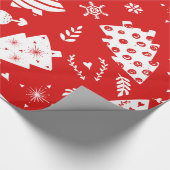 Scandinavisch kerstpatroon cadeaupapier (Hoek)