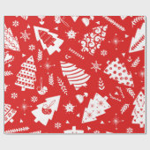 Scandinavisch kerstpatroon cadeaupapier (Vlak)