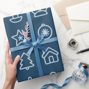 Scandinavisch Kerstpictogramontwerp Cadeaupapier