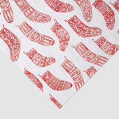 Scandinavisch kerstrood Wit Tissuepapier (Detail)