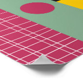 Scandinavisch kleurig patroon poster (Hoek)