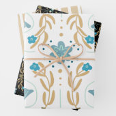 Scandinavisch lentblauw inpakpapier vel (In situ)