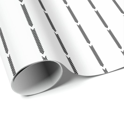 Scandinavisch minimalistisch zwart-wit cadeaupapier (Rol Hoek)