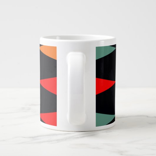 Scandinavisch modern Geometrical Diamond Pattern Extra Grote Beker (Achterkant)