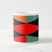Scandinavisch modern Geometrical Diamond Pattern Extra Grote Beker (Voorkant)