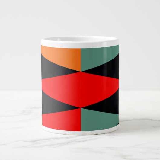 Scandinavisch modern Geometrical Diamond Pattern Extra Grote Beker (Voorkant)