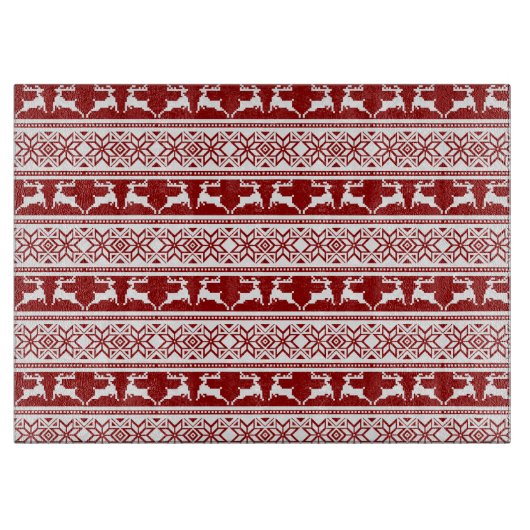 Scandinavisch noordse kerstrendierrenier snijplank (Voorkant)