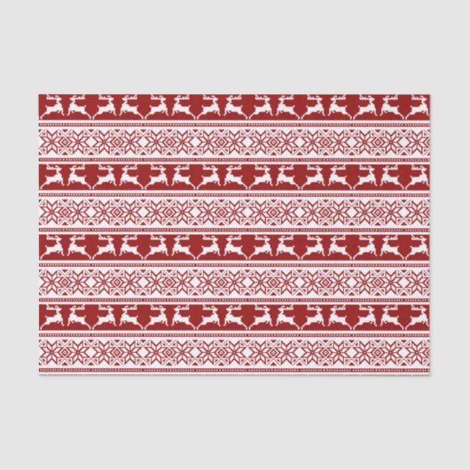 Scandinavisch noordse kerstrendierrenier tissuepapier (Voorkant)