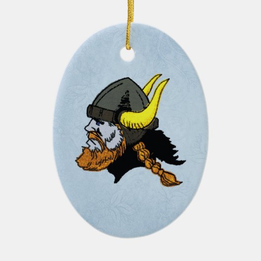 Scandinavisch Noors Viking Keramisch Ornament (Voorkant)