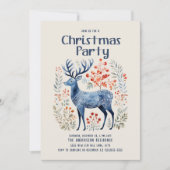 Scandinavisch Nordic Deer Kerstfeest Kaart (Voorkant)