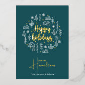 Scandinavisch Nordic Prettige Feestdagen Persoonli (Voorkant)