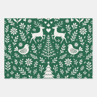 SCANDINAVISCH PATROON KADOOMPAPIEREN INPAKPAPIER VEL