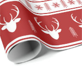 Scandinavisch rendier cadeaupapier (Rol Hoek)