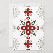 Scandinavisch rood blauw noords Vrijgezellenfeest Kaart (Achterkant)