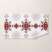 Scandinavisch rood Blauw Nordic Graphic Bad Handdoek (Handdoek)