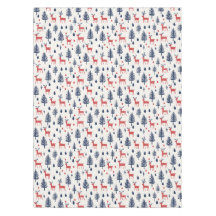 Scandinavisch rood en blauw hertenbos