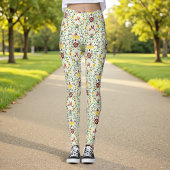 Scandinavisch Rosemaling Monogram Patroon Nordic Leggings