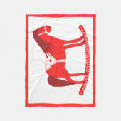 Scandinavisch schommelpaard fleece deken (Voorkant)