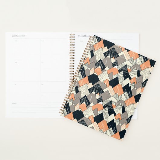 Scandinavisch stijlbergpatroon planner (Display)