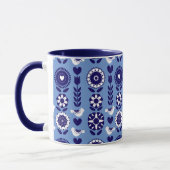 Scandinavisch stijlfolk Art Pattern Mok (Links)