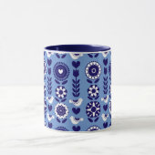 Scandinavisch stijlfolk Art Pattern Mok (Midden)