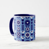 Scandinavisch stijlfolk Art Pattern Mok (Voorkant links)