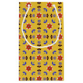 Scandinavisch stijlgeometric Floral Pattern Klein Cadeauzakje (Achterkant)