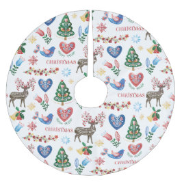 Scandinavisch stijlpatroon in Scandinavië Kerstboom Rok
