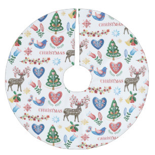 Scandinavisch stijlvol kerstpatroon kerstboom rok