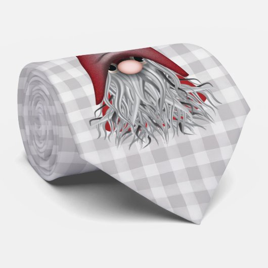 Scandinavisch Stropdas met kerstgrint (Opgerold)