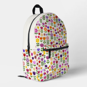 Scandinavisch Style Flowers Pattern Bedrukte Rugzak