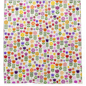 Scandinavisch Style Flowers Pattern Douchegordijn (Voorkant)