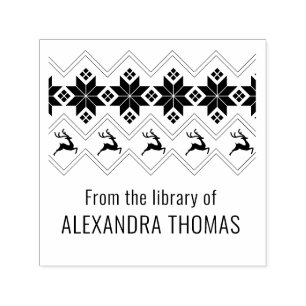 Scandinavisch trui-patroon “Uit de bibliotheek van Zelfinktende Stempel