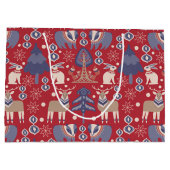 Scandinavisch Woodland - Gepersonaliseerd kerstfee Groot Cadeauzakje (Achterkant)