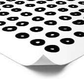 Scandinavisch zwart-wit - Abstracte cirkelrows kun Poster (Hoek)