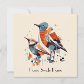 Scandinavische Abstracte vogels, aanpasbaar (Voorkant)