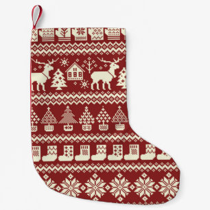 Scandinavische afbeelding kleine kerstsok