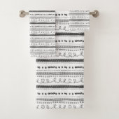 Scandinavische afdrukken met zwarte en witte handt bad handdoek (Insitu)