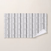 Scandinavische afdrukken met zwarte en witte handt bad handdoek (Handdoek)