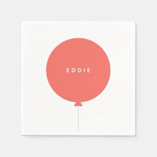 Scandinavische ballon   Coral Pink Birthday Servet
