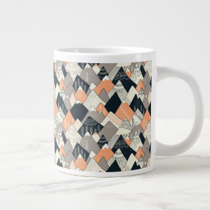 Scandinavische bergpatroonstijl extra grote beker