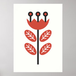 Scandinavische bloemsierkunst poster