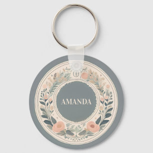 Scandinavische Boho Bloem Sleutelhanger