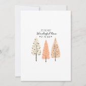 Scandinavische Boho Pine Trees Nordic Winter Scene Feestdagenkaart (Voorkant)